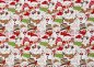 Preview: Holly Weihnachtsstoff, Sweatstoff mit Schneemännern in ecru von Swafing